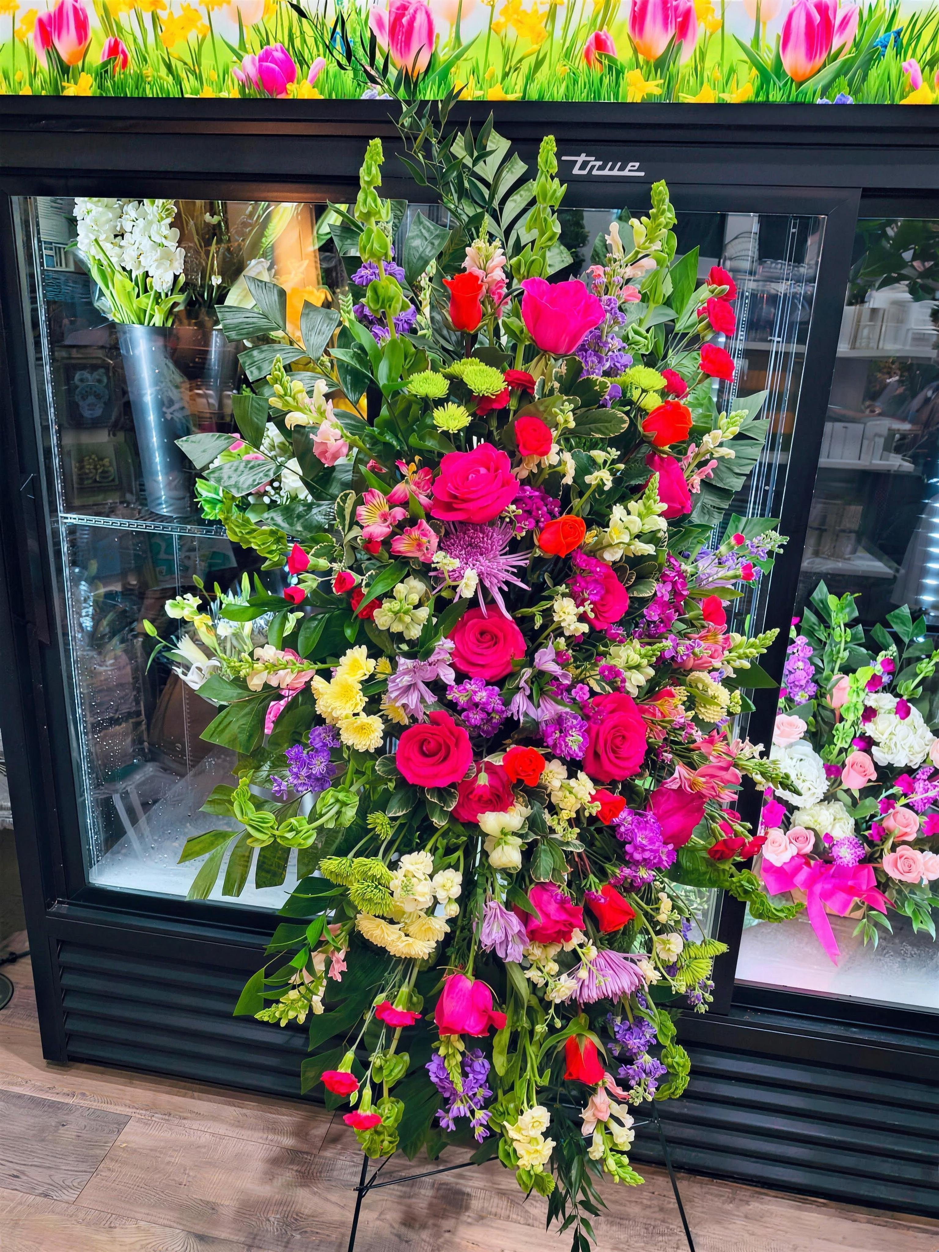 Soft mixed floral arrangement